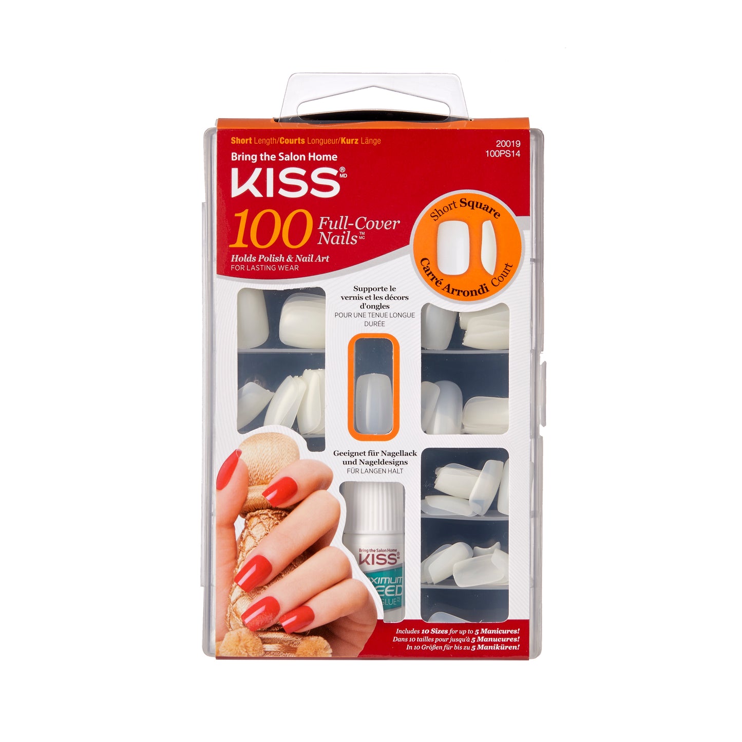 Box 100 Unghie Full Cover - Short Square